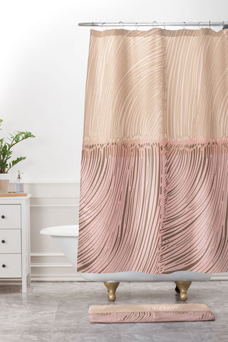 Iveta Abolina Aurele Wave Shower Curtain And Mat