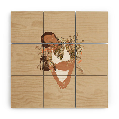 Iveta Abolina Aurielle Flora Wood Wall Mural