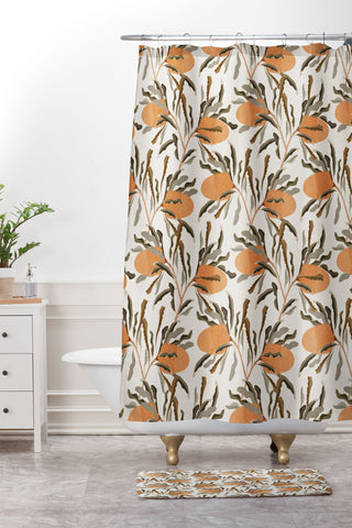 Iveta Abolina Banksia Cream Shower Curtain And Mat
