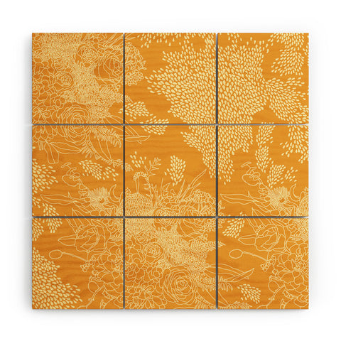 Iveta Abolina Bardot Tangerine Wood Wall Mural