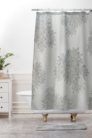 Iveta Abolina Beach Day Gray Shower Curtain And Mat