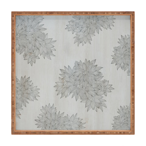 Iveta Abolina Beach Day Gray Square Tray