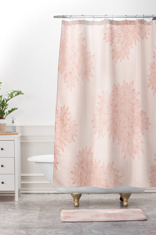 Iveta Abolina Beach Day Pink Shower Curtain And Mat