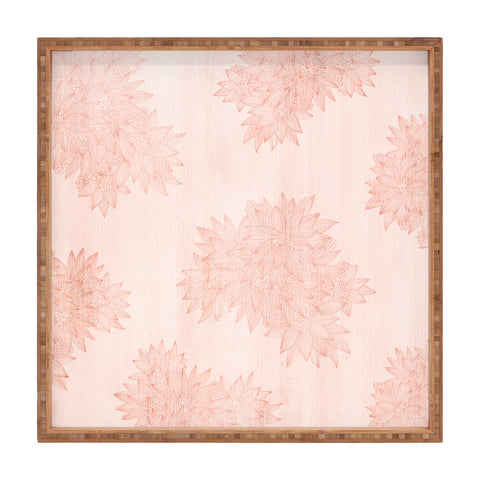 Iveta Abolina Beach Day Pink Square Tray