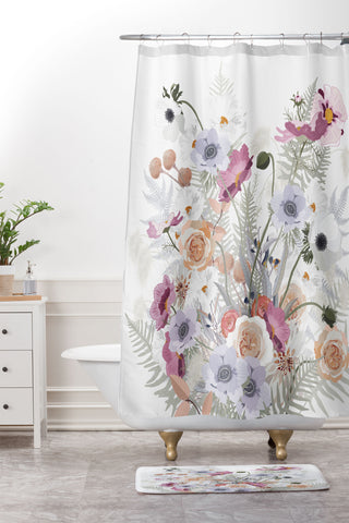 Iveta Abolina Beatriz Morning Shower Curtain And Mat