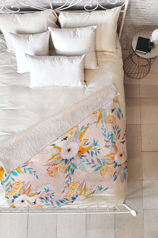 Iveta Abolina Benedetta Garden II Fleece Throw Blanket