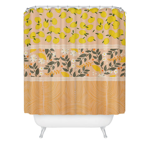 Iveta Abolina Benoite Blush Lemons Shower Curtain