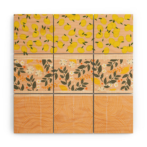 Iveta Abolina Benoite Blush Lemons Wood Wall Mural