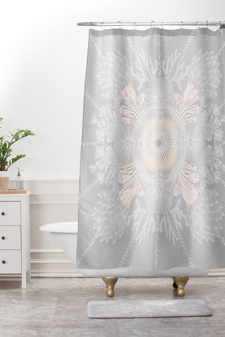Iveta Abolina Bermuda Rose Shower Curtain And Mat