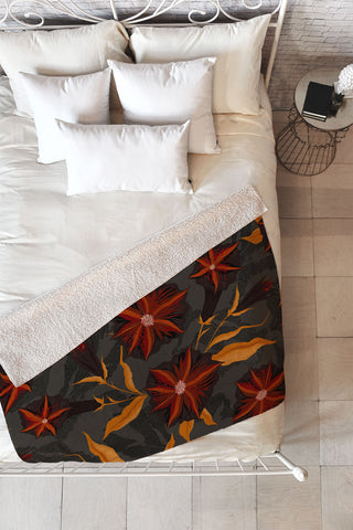 Iveta Abolina Bertadene Garden III Fleece Throw Blanket