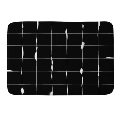 Iveta Abolina Between the Lines Black Memory Foam Bath Mat
