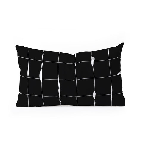 Iveta Abolina Between the Lines Black Oblong Throw Pillow