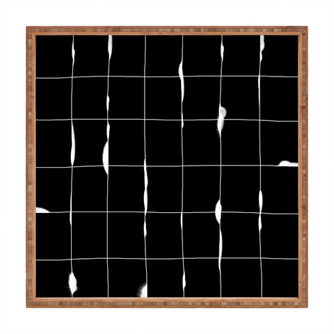 Iveta Abolina Between the Lines Black Square Tray