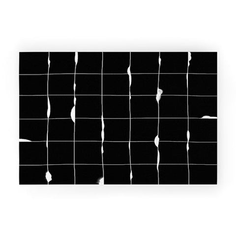 Iveta Abolina Between the Lines Black Welcome Mat