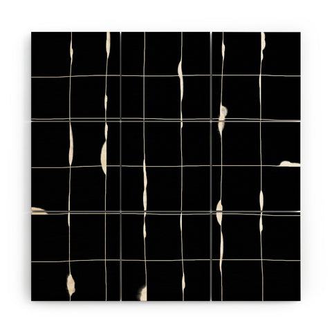Iveta Abolina Between the Lines Black Wood Wall Mural