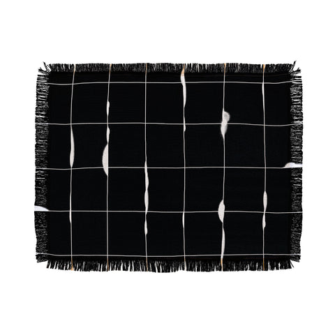 Iveta Abolina Between the Lines Black Throw Blanket