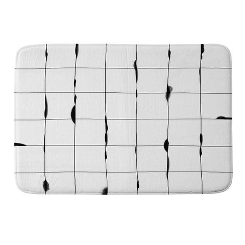 Iveta Abolina Between the Lines White Memory Foam Bath Mat