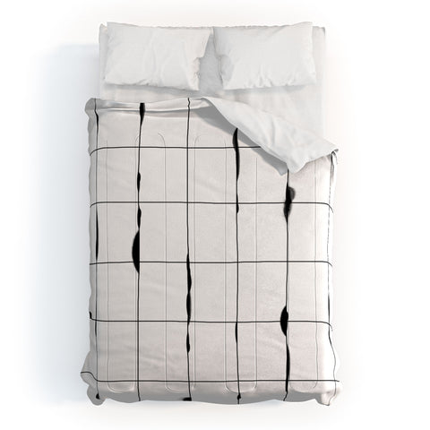 Iveta Abolina Between the Lines White Comforter