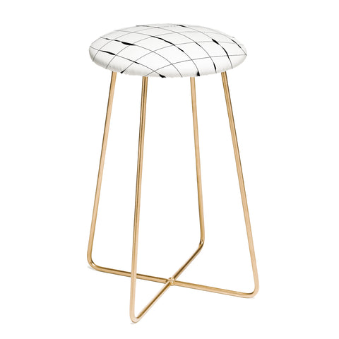Iveta Abolina Between the Lines White Counter Stool