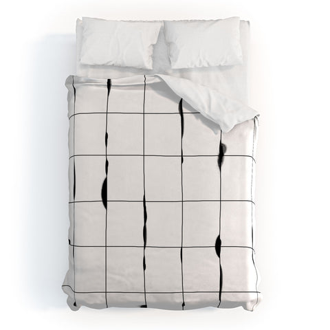 Iveta Abolina Between the Lines White Duvet Cover