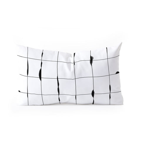 Iveta Abolina Between the Lines White Oblong Throw Pillow