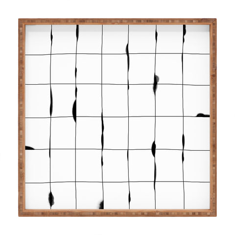 Iveta Abolina Between the Lines White Square Tray