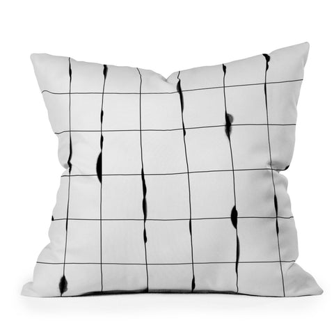 Iveta Abolina Between the Lines White Throw Pillow