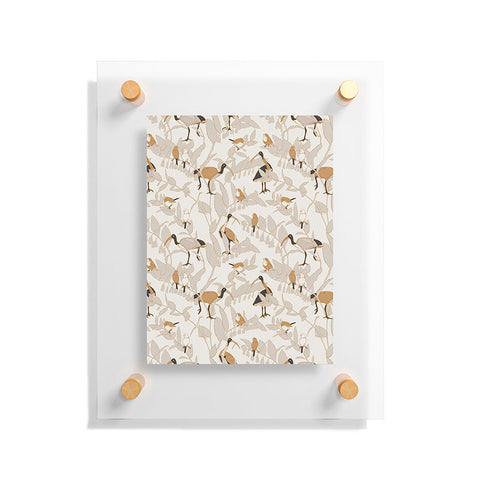 Iveta Abolina Birds and Vines Cream Floating Acrylic Print