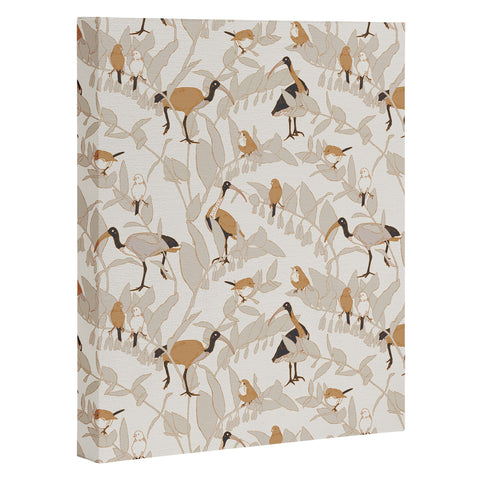 Iveta Abolina Birds and Vines Cream Art Canvas