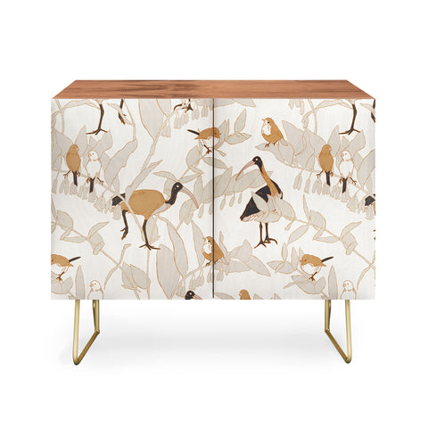 Iveta Abolina Birds and Vines Cream Credenza