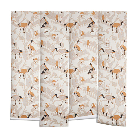 Iveta Abolina Birds and Vines Cream Wall Mural