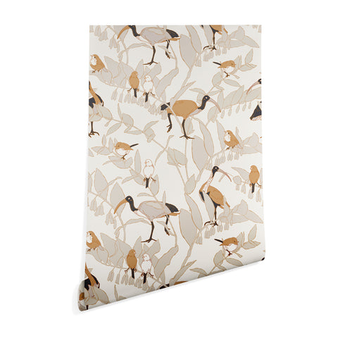 Iveta Abolina Birds and Vines Cream Wallpaper