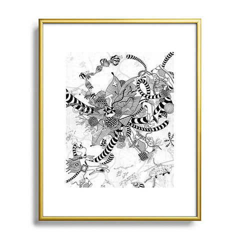 Iveta Abolina Black And White Play Metal Framed Art Print