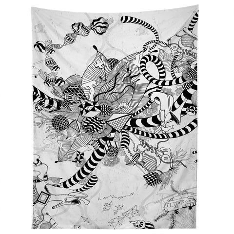 Iveta Abolina Black And White Play Tapestry