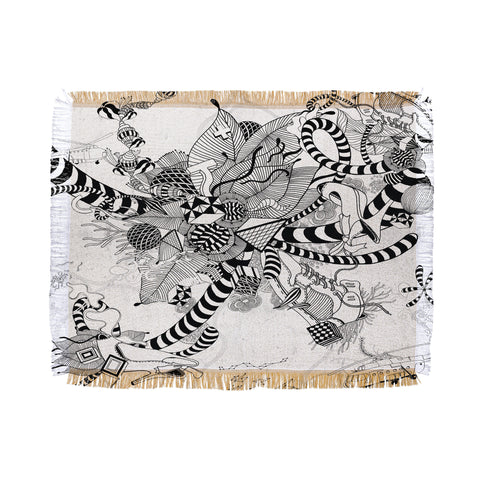 Iveta Abolina Black And White Play Throw Blanket