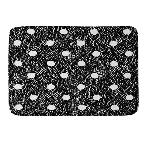 Iveta Abolina Black Polka Memory Foam Bath Mat