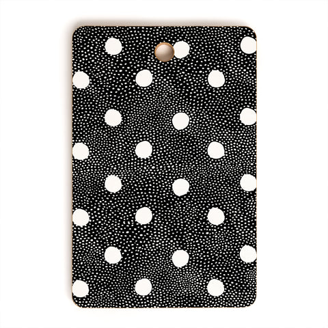 Iveta Abolina Black Polka Cutting Board Rectangle