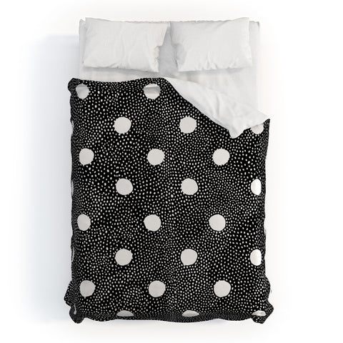 Iveta Abolina Black Polka Duvet Cover
