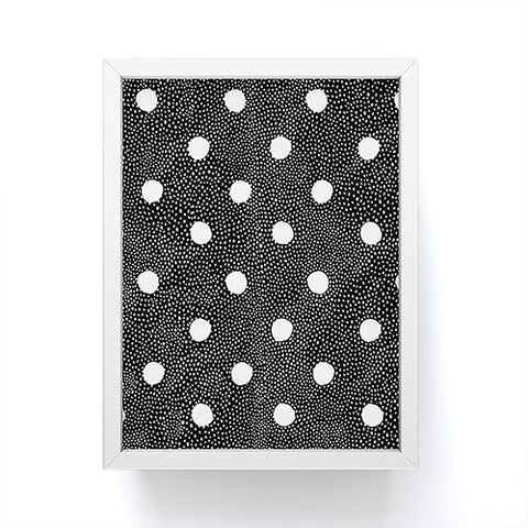 Iveta Abolina Black Polka Framed Mini Art Print