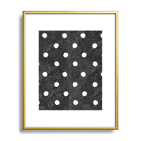 Iveta Abolina Black Polka Metal Framed Art Print