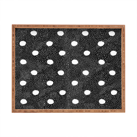 Iveta Abolina Black Polka Rectangular Tray