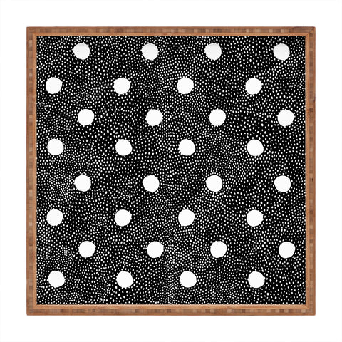 Iveta Abolina Black Polka Square Tray