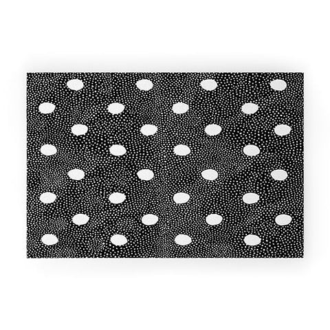 Iveta Abolina Black Polka Welcome Mat