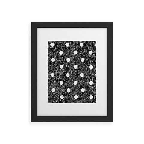 Iveta Abolina Black Polka Framed Art Print
