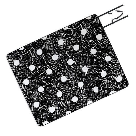 Iveta Abolina Black Polka Picnic Blanket