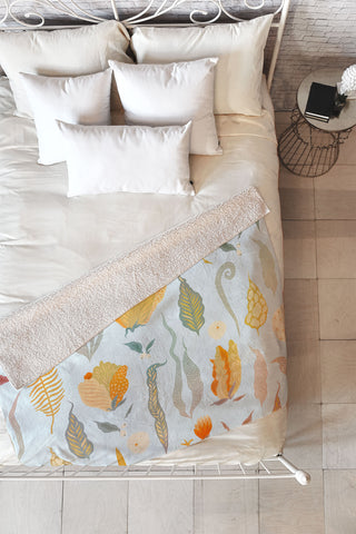 Iveta Abolina Blanche Garden Fleece Throw Blanket