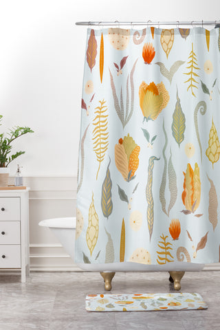Iveta Abolina Blanche Garden Shower Curtain And Mat