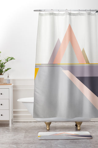 Iveta Abolina Bloc de couleur I Shower Curtain And Mat