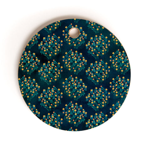 Iveta Abolina Blue Meadow Cutting Board Round