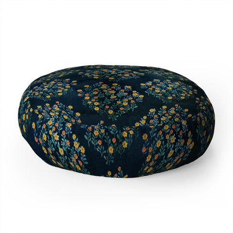 Iveta Abolina Blue Meadow Floor Pillow Round
